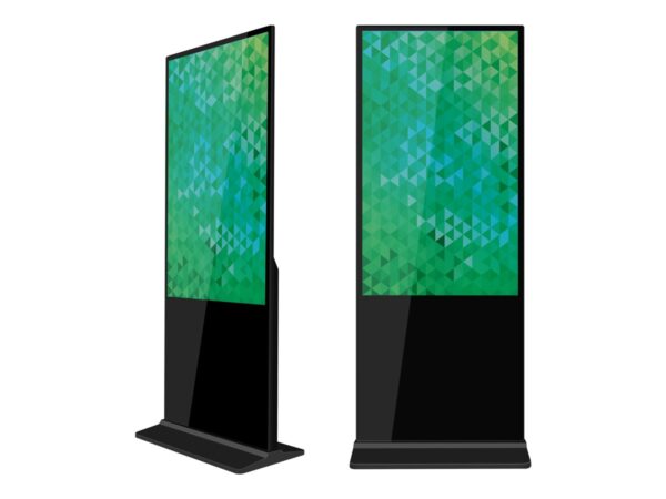 Tótem de señalización de línea delgada con pantalla integrada de 55"