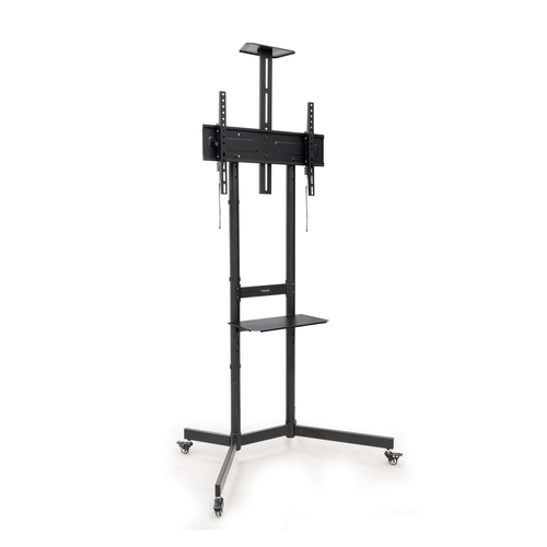 Soporte de suelo con ruedas para pantallas de entre 37 y 70 pulgadas en acero color negro