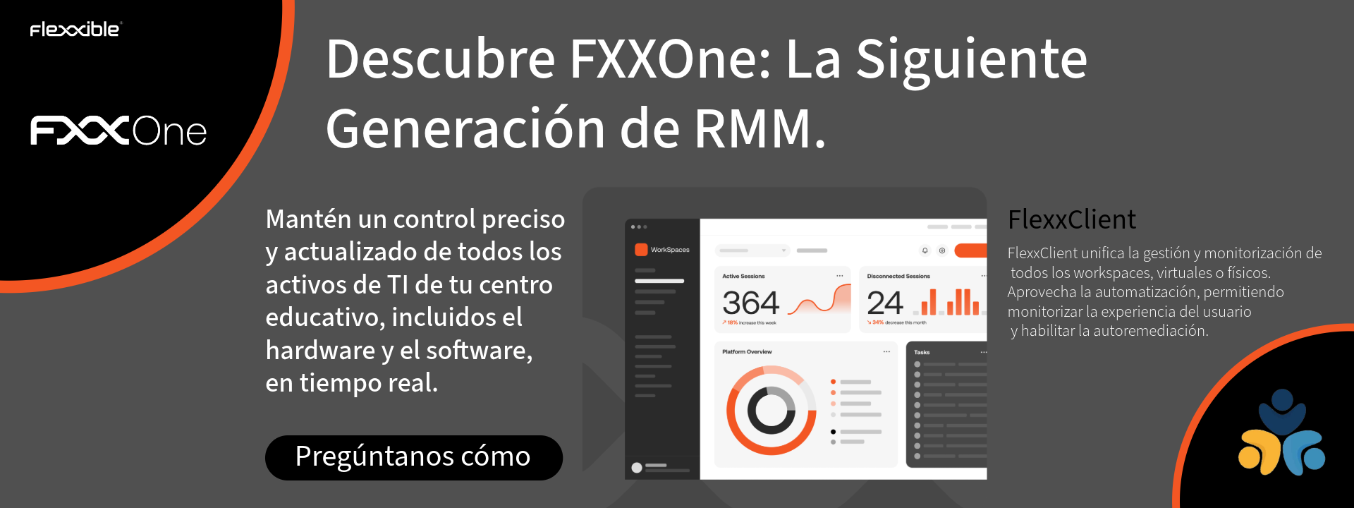 Banner de la solución RMM Flexxible para centros educativos