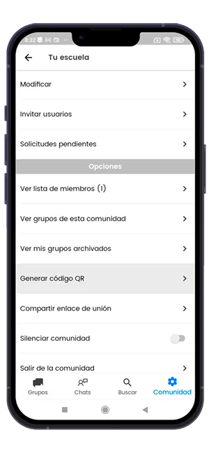 Pantalla de ajustes de la app Tellfy